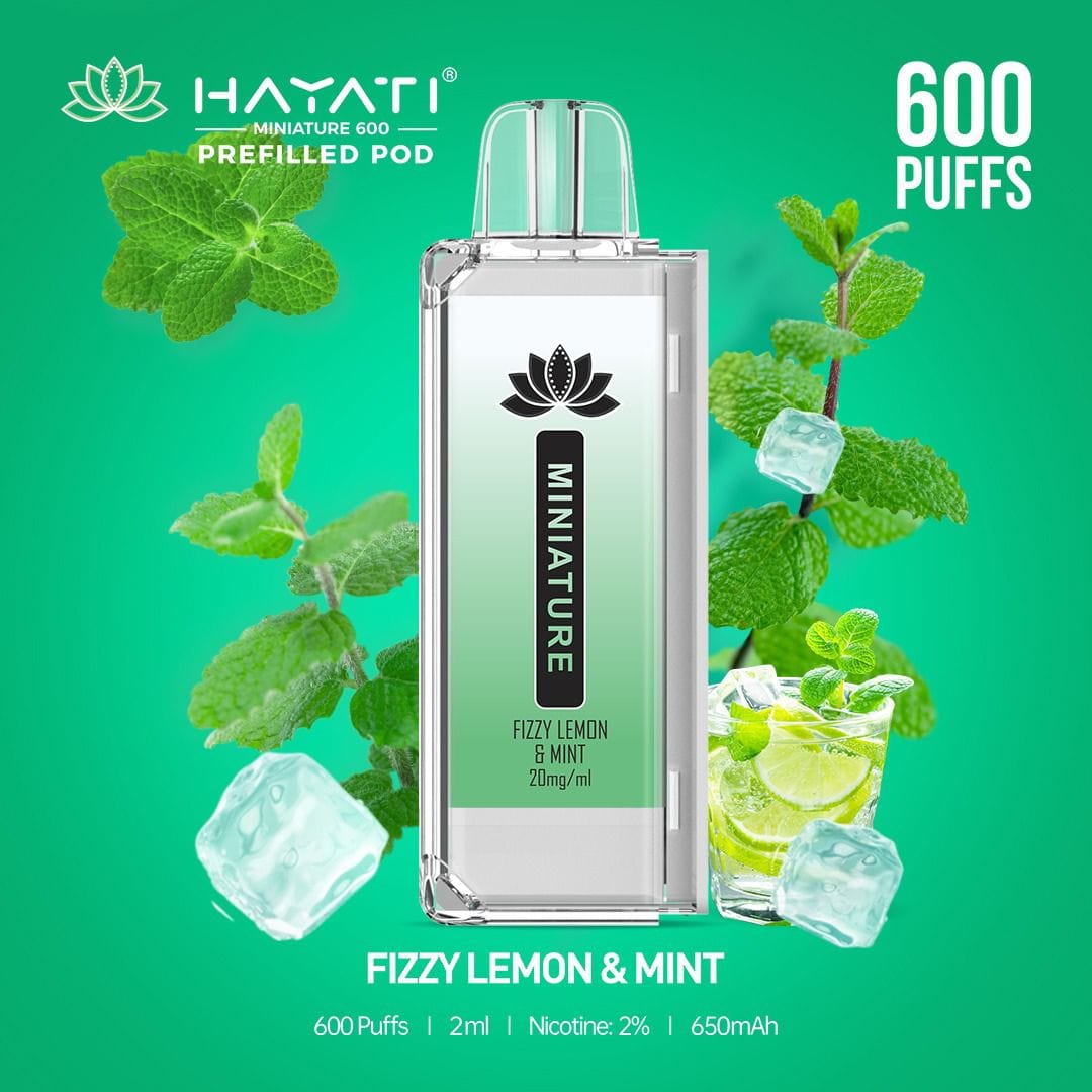 Hayati Miniature 600 Prefilled Replacement Pods - Box of 10 - Mcr Vape Distro