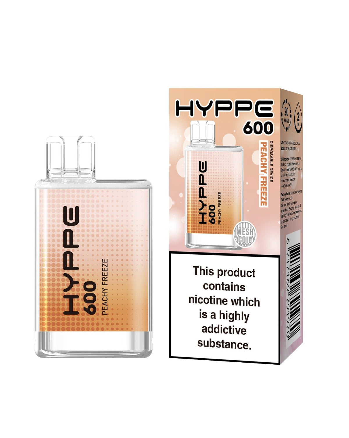 Hyppe 600 Crystal Disposable Vape Pod Box of 10 - Mcr Vape Distro