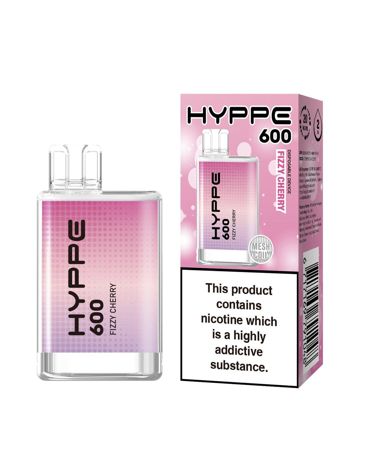 Hyppe 600 Crystal Disposable Vape Pod Box of 10 - Mcr Vape Distro