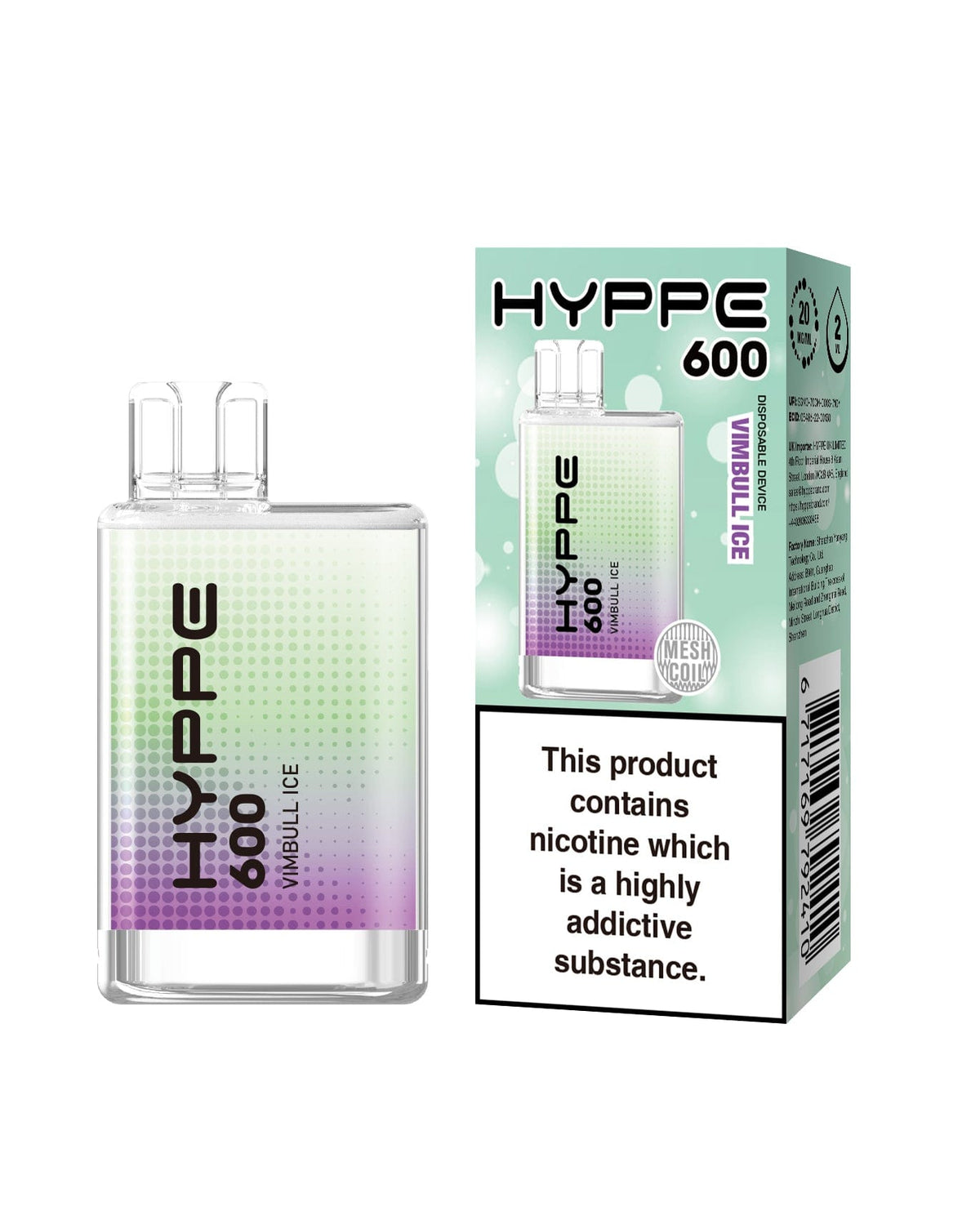 Hyppe 600 Crystal Disposable Vape Pod Box of 10 - Mcr Vape Distro