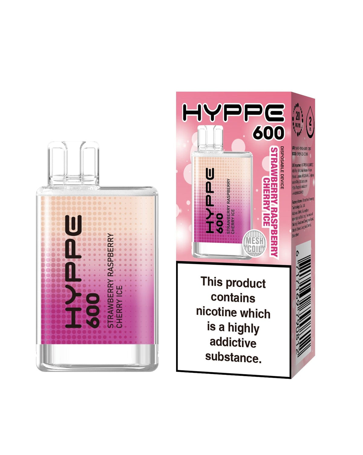 Hyppe 600 Crystal Disposable Vape Pod Box of 10 - Mcr Vape Distro