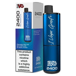 bulk wholesale IVG 2400 Disposable Vape Pod Puff Bar Device Box of 5 - Blue Raspberry Ice (Box of 5)