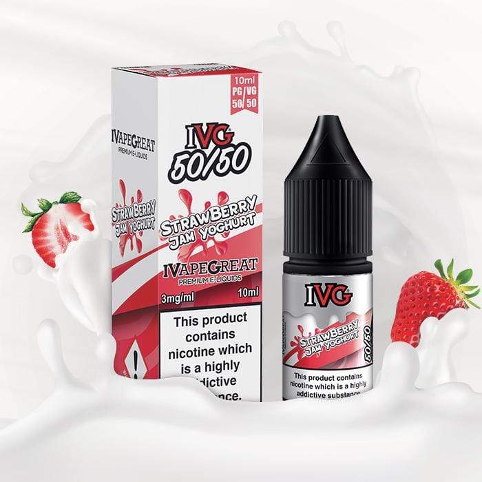 IVG 50/50 - Strawberry Jam Yoghurt - 10ML Nic Salt - Box of 10 - Mcr Vape Distro