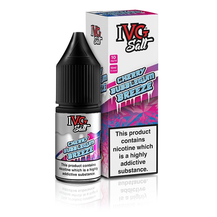 IVG - CHERRY BUBBLEGUM BREEZE - 10ML NIC SALT - Box of 10 - Mcr Vape Distro