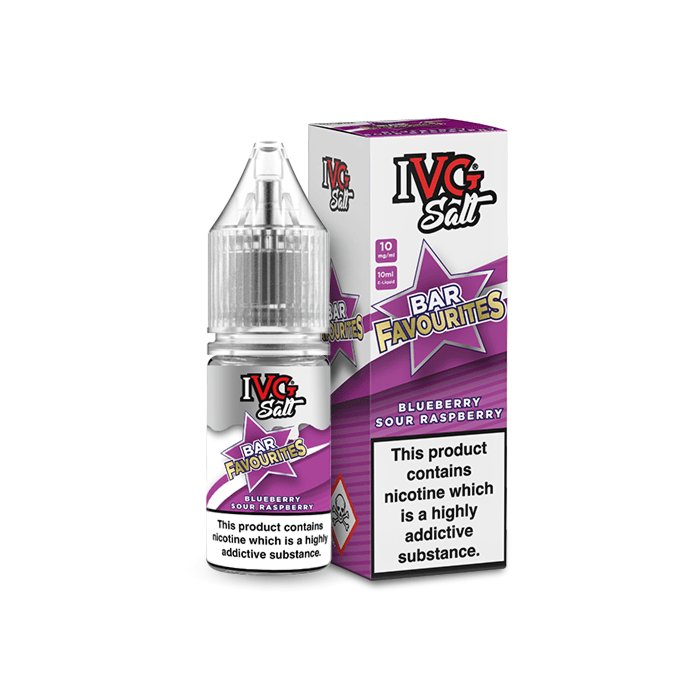 IVG SALTS - BAR FAVOURITES - BLUE SOUR RASPBERRY - 10ML - Mcr Vape Distro