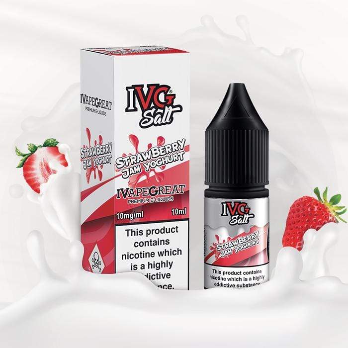 IVG - Strawberry Jam Yoghurt - 10ml Nic Salt - Box of 10 - Mcr Vape Distro