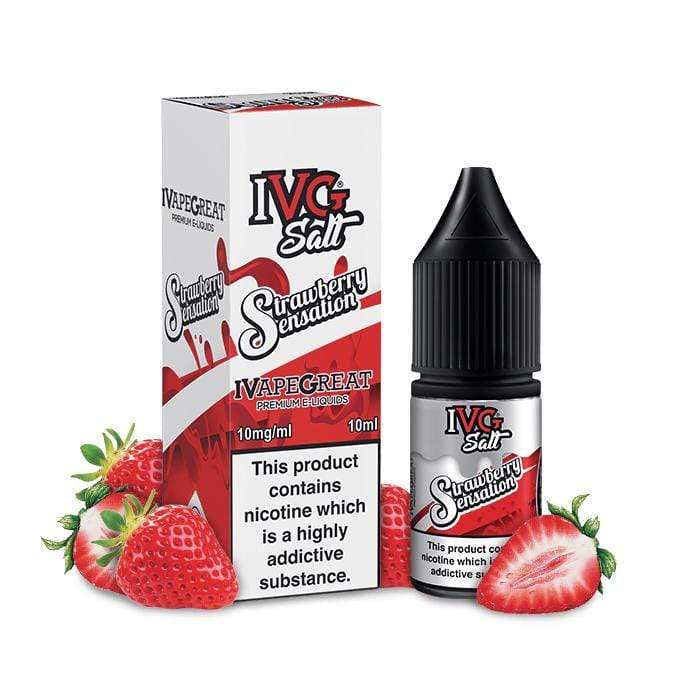 IVG - Strawberry Sensation - 10ml Nic Salt - Box of 10 - Mcr Vape Distro