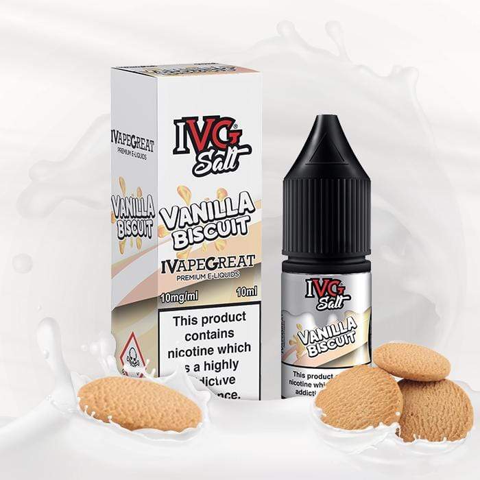 IVG - Vanilla Biscuit - 10ml Nic Salt - Box of 10 - Mcr Vape Distro