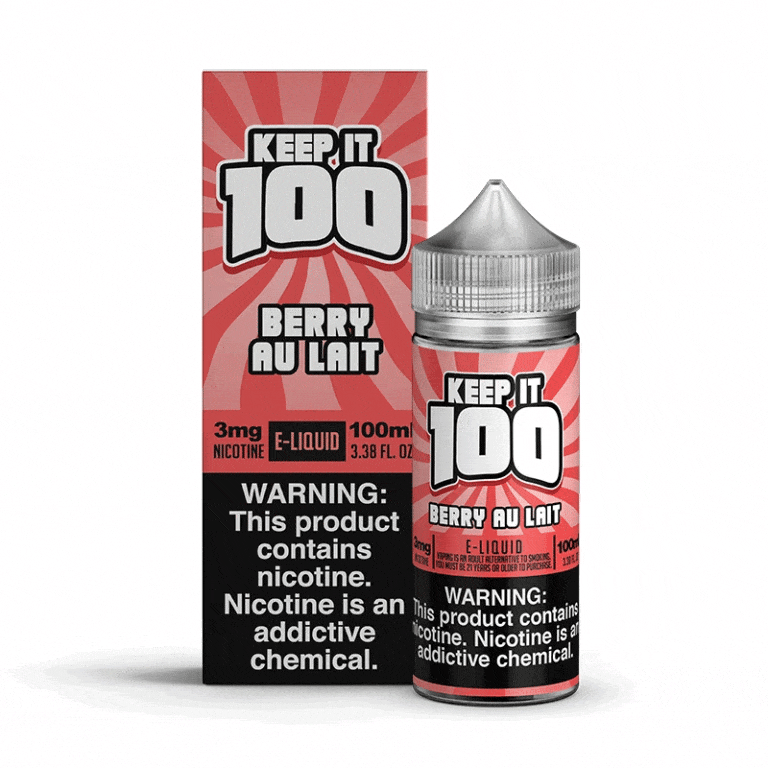 Keep It 100 Berry Au Lait E-Liquid-100ml - Mcr Vape Distro