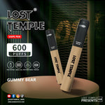 bulk wholesale Lost Temple 600 Puffs Disposable Vape Device Kit Box of 10 - Strawberry Raspberry Cherry