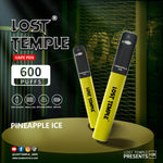 bulk wholesale Lost Temple 600 Puffs Disposable Vape Device Kit Box of 10 - Pineapple Ice
