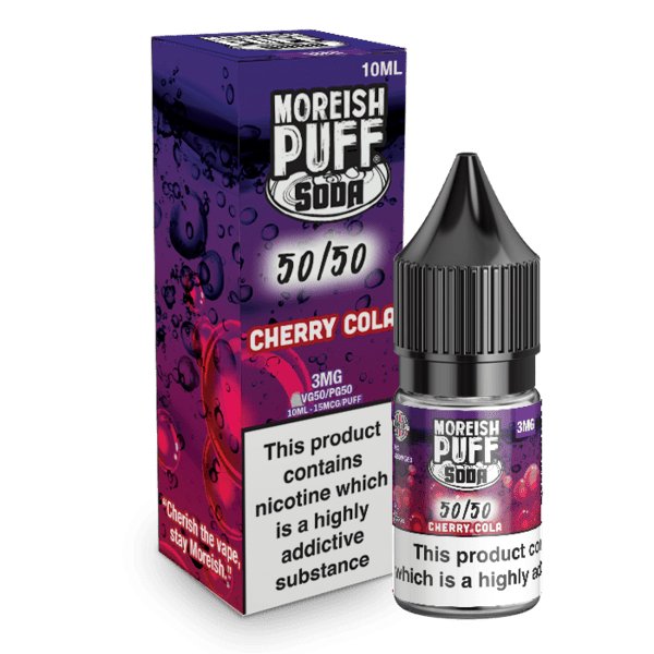 Moreish Puff Cherry Cola Soda 50/50 10ml - Mcr Vape Distro