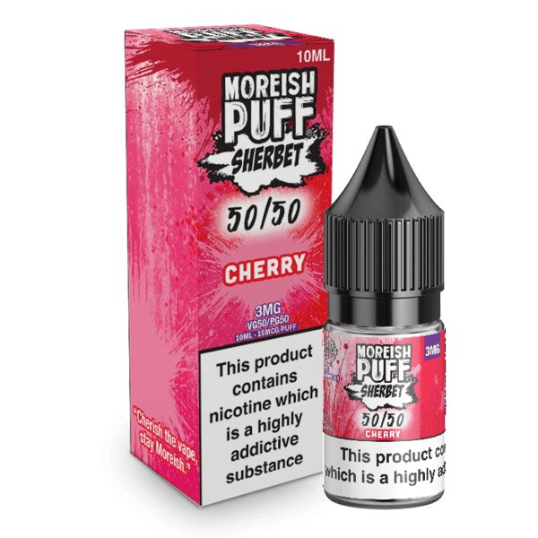 Moreish Puff Cherry Sherbet 50/50 10ml - Mcr Vape Distro