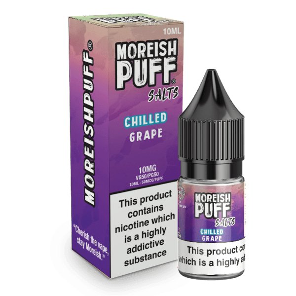 Moreish Puff Grape Chilled Nic Salt 10ml - Box of 10 - Mcr Vape Distro