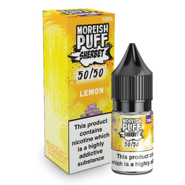 Moreish Puff Lemon Sherbet 50/50 10ml - Mcr Vape Distro