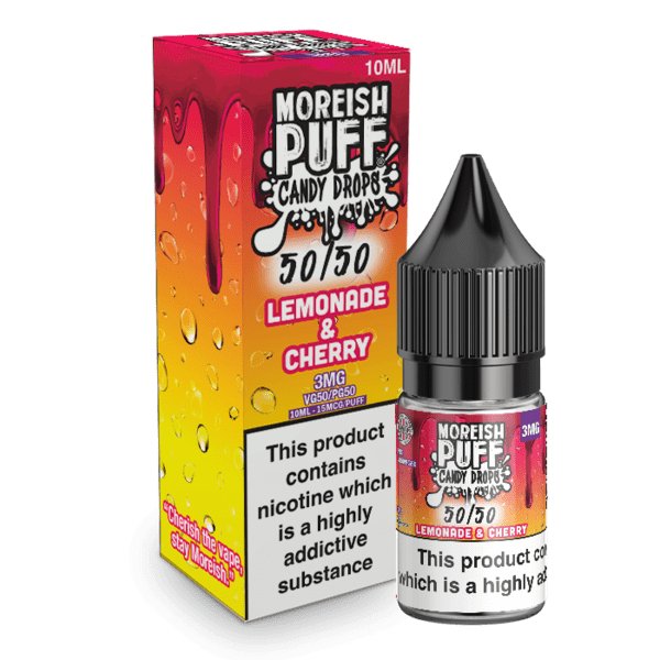 Moreish Puff Lemonade and Cherry Candy Drops 50/50 10ml - Mcr Vape Distro