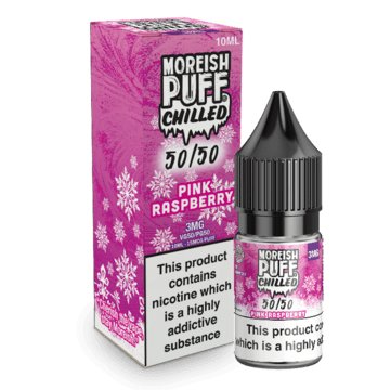 Moreish Puff Pink Raspberry Chilled 50/50 10ml - Mcr Vape Distro