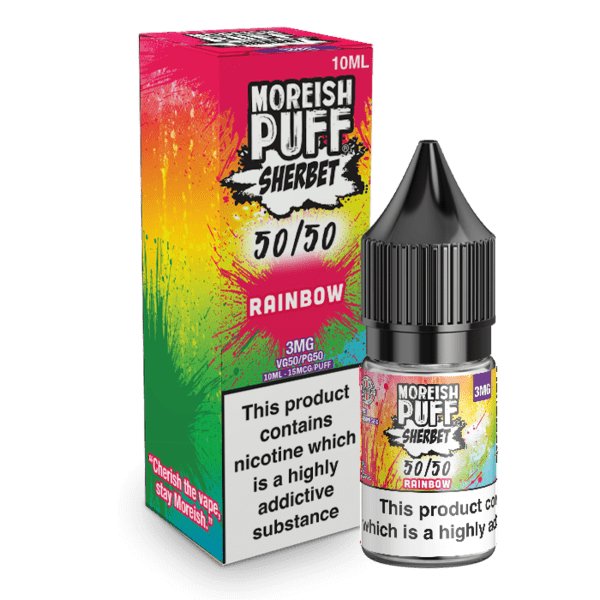 Moreish Puff Rainbow Sherbet 50/50 10ml - Mcr Vape Distro