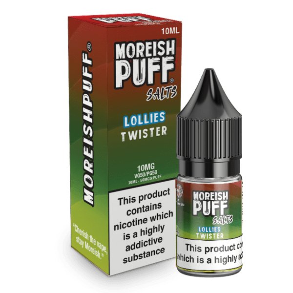 Moreish Puff Twister Lollies Nic Salt 10ml - Box of 10 - Mcr Vape Distro