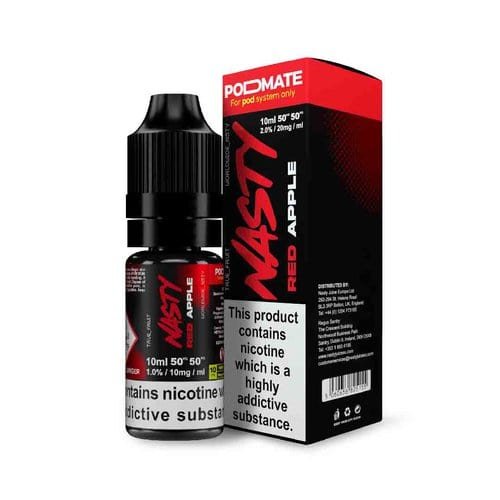 NASTY JUICE PODMATE - RED APPLE - 10ML NIC SALT- Box of 10 - Mcr Vape Distro