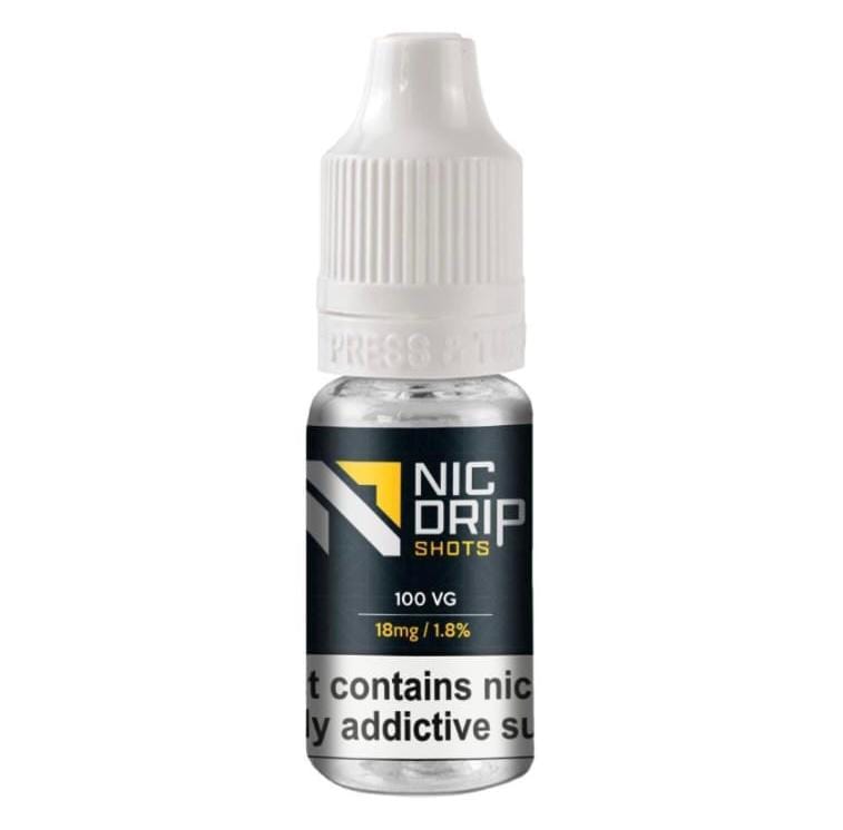 NIC DRIP - 100VG - 18MG - NICOTINE SHOT - Mcr Vape Distro