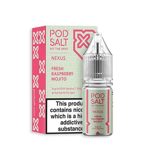 bulk wholesale POD SALT - NEXUS - FRESH RASPBERRY MOJITO - 10ML NIC SALT - Pack Of 5 - 10mg
