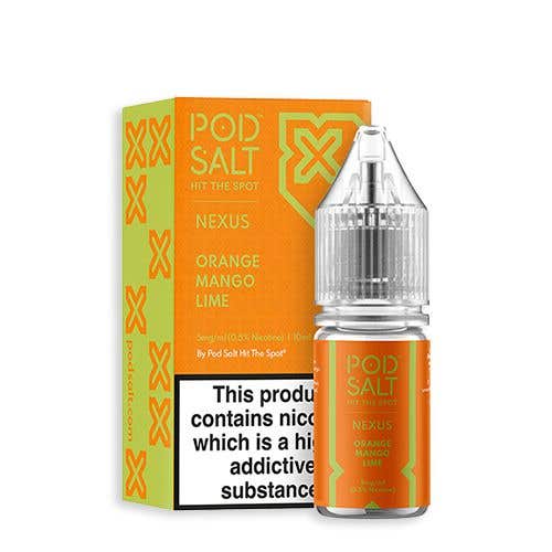 bulk wholesale POD SALT - NEXUS - ORANGE MANGO LIME - 10ML NIC SALT - Pack Of 5 - 10mg