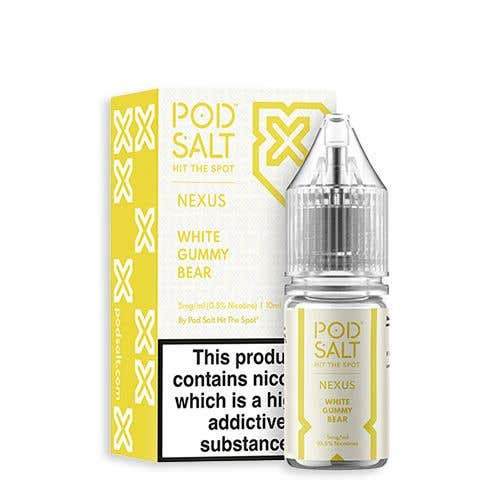 bulk wholesale POD SALT - NEXUS - WHITE GUMMY BEAR - 10ML NIC SALT - Pack Of 5 - 10mg