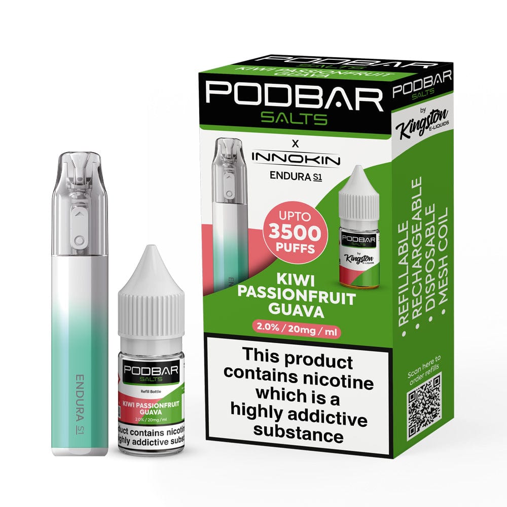 Podbar Salts + Innokin Endura S1 Pod Kit - Twin Pack - Mcr Vape Distro