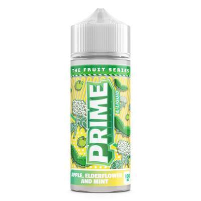 Prime E-liquid - The Fruit Series - Apple Elderflower and Mint - 100ml - Mcr Vape Distro
