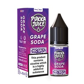 PUKKA JUICE - GRAPE SODA - 10ML NIC SALT - BOX OF 10 - Mcr Vape Distro