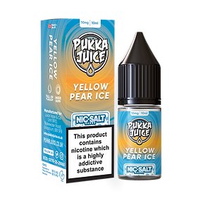 PUKKA JUICE - YELLOW PEAR ICE - 10ML NIC SALT - BOX OF 10 - Mcr Vape Distro