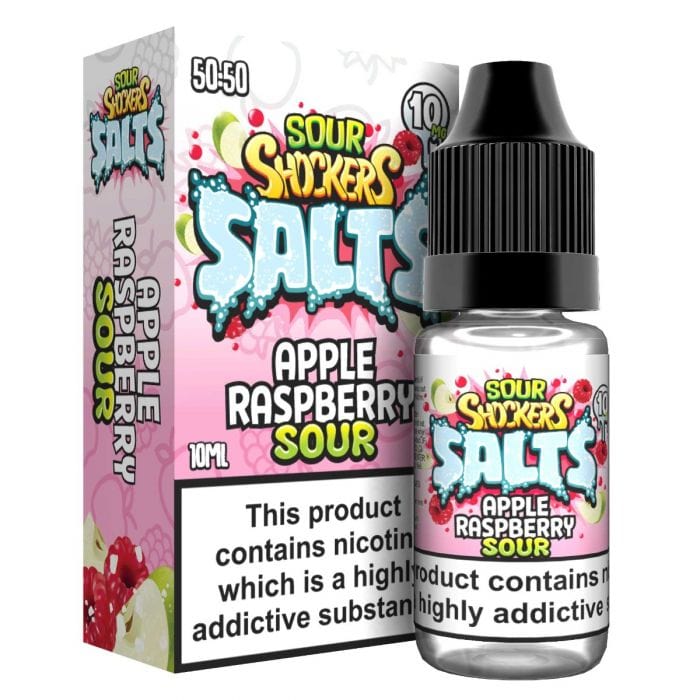 Sour Shockers Salts - Apple Raspberry Sour - 10ml Nic Salt (Pack of 5) - Mcr Vape Distro