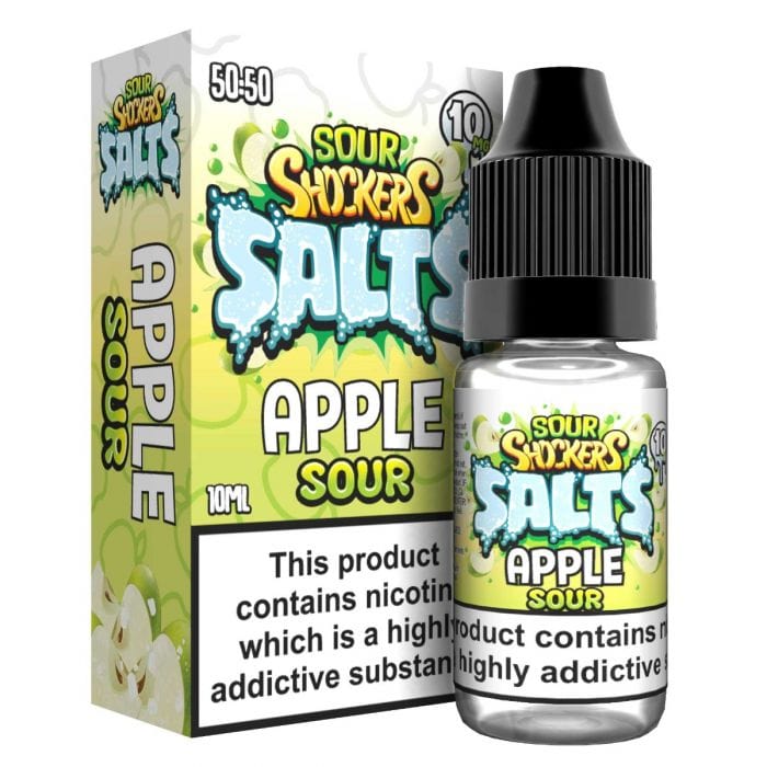 Sour Shockers Salts - Apple Sour - 10ml Nic Salt (Pack of 5) - Mcr Vape Distro
