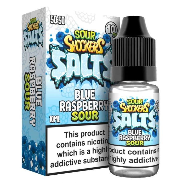 Sour Shockers Salts - Blue Raspberry Sour - 10ml Nic Salt (Pack of 5) - Mcr Vape Distro