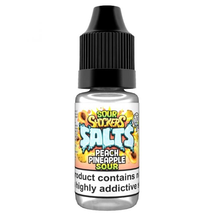 Sour Shockers Salts - Peach Pineapple Sour - 10ml Nic Salt (Pack of 5) - Mcr Vape Distro
