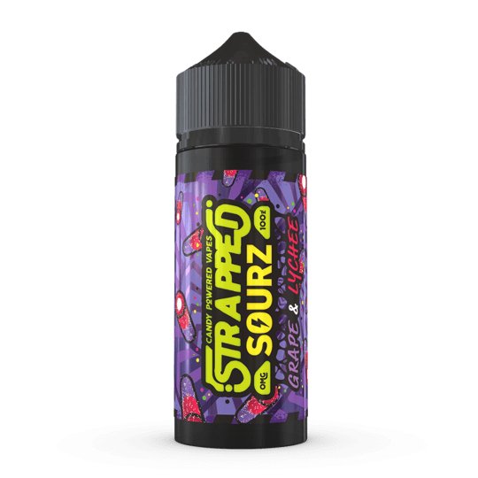 Strapped Sourz - Grape & Lychee - 100ml - Mcr Vape Distro