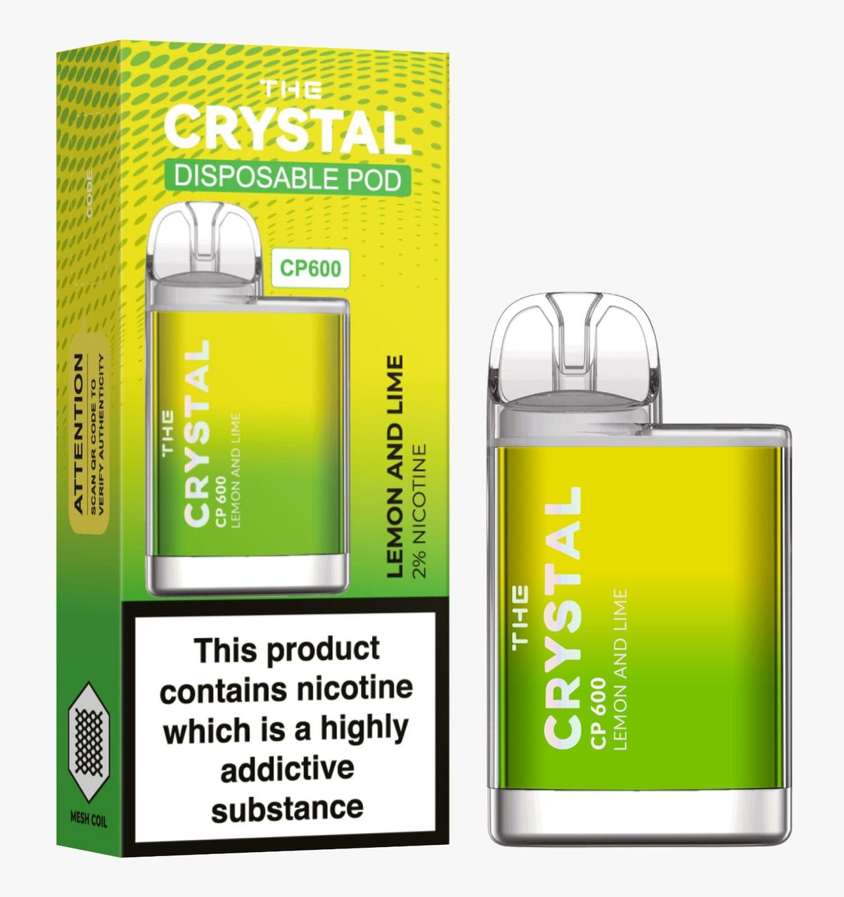 The Crystal CP600 Disposable Vape Puff Mini Pod Box of 10 - Mcr Vape Distro