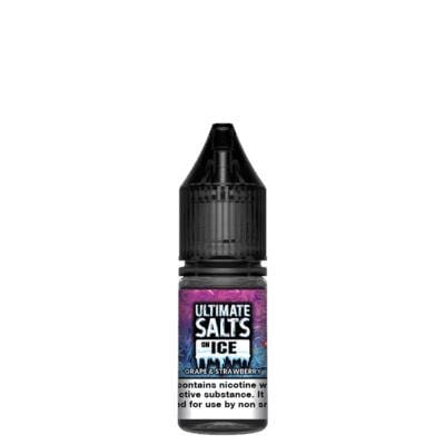 ULTIMATE SALTS - ON ICE - GRAPE & STRAWBERRY - 10ML NIC SALT (BOX OF 10) - Mcr Vape Distro