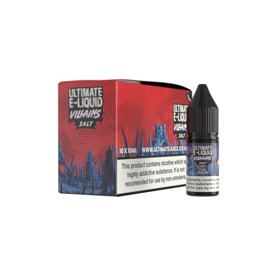 Ultimate Villains Evil Queen E-Liquid-10ml Nic Salt- Box of 10 - Mcr Vape Distro