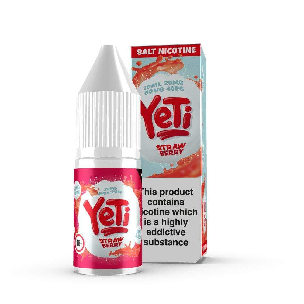 Yeti Strawberry- Nic Salt- Box of 10 - Mcr Vape Distro