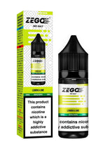bulk wholesale Zego Nic Salt 10ml E - Liquid - Box of 10 - Lemon & Lime