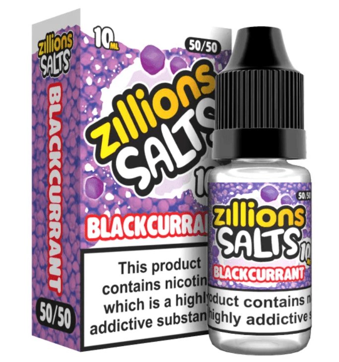 Zillion - Blackcurrant - 10ml Nic Salt (Pack of 5) - Mcr Vape Distro