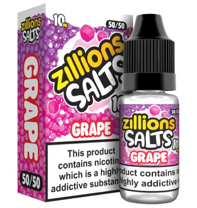Zillion - Grape - 10ml Nic Salt (Pack of 5) - Mcr Vape Distro