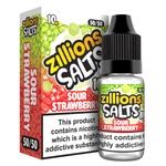 bulk wholesale Zillion - Sour Strawberry - 10ml Nic Salt (Pack of 5) - 10mg